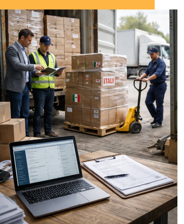 Доставка грузов из Италии: морские и авиаперевозки от 18518